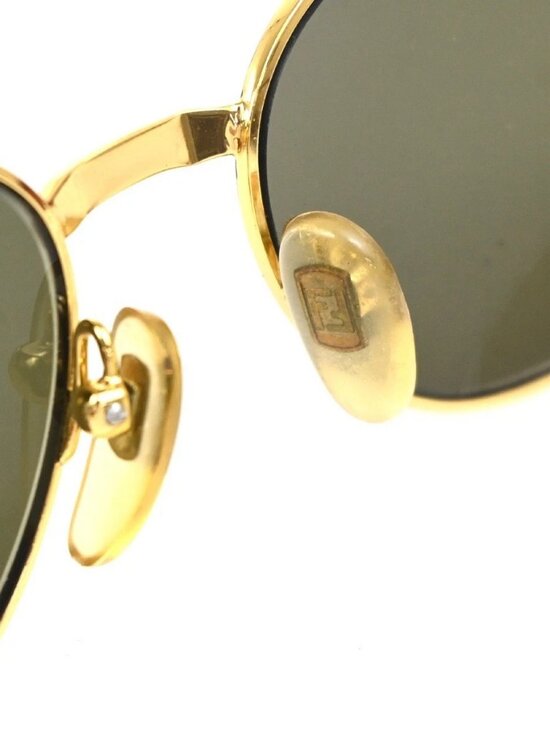 FENDI FF Logos Sunglasses Eye Wear Plastic Metal Brown Italy main image 8